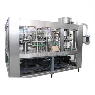 เครื่องบรรจุขวด PET เครื่องดื่มอัดลม 3 In 1 Monoblock Liquid Filling Machine